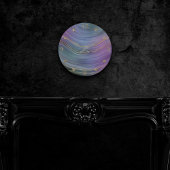 Cool Strata | Prachtige blauwe Paarse en goudhoude Ronde Klok