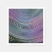 Cool Strata | Prachtige blauwe Paarse en goudhoude Servet (Voorkant)