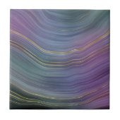 Cool Strata | Prachtige blauwe Paarse en goudhoude Tegeltje (Voorkant)