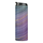 Cool Strata | Prachtige blauwe Paarse en goudhoude Thermosbeker (Geroteerd rechts)