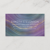 Cool Strata | Prachtige blauwe Paarse en goudhoude Visitekaartje (Achterkant)