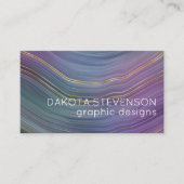 Cool Strata | Prachtige blauwe Paarse en goudhoude Visitekaartje (Voorkant)