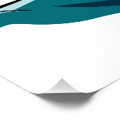 Cool Street Art - groen man Perfect Poster (Hoek)