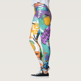 Cool street art l Hippie patroon l Modern schattig Leggings