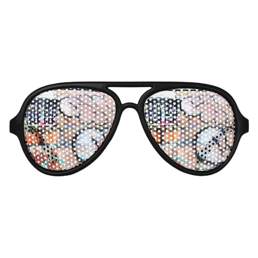 Cool Street Style Funky Graffiti Skater Bril Aviator Zonnebril (Voorkant)