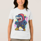 Cool Streetwear Shark Cartoon T-shirt (Voorkant)