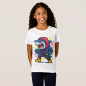 Cool Streetwear Shark Cartoon T-shirt (Voorkant volledig)