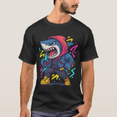 Cool Streetwear Shark Cartoon T-shirt (Voorkant)