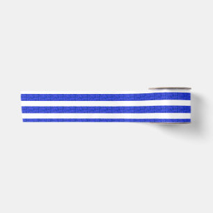 Cool Strepen Blauw Geometrisch Satijnen Lint