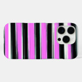 Cool Stripe Design in roze, zwart en wit Case-Mate iPhone Case (Achterkant (horizontaal))