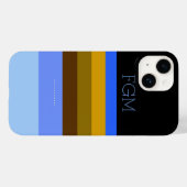 Cool Striped aangepaste Initialen Case-Mate iPhone Case (Achterkant (horizontaal))