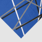 Cool Striped Gitaar Blauw Grijs Wit Zwart Tissuepapier (Detail)