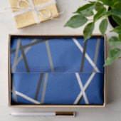 Cool Striped Gitaar Blauw Grijs Wit Zwart Tissuepapier (Geschenk)