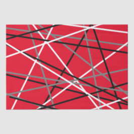 Cool Striped Gitaar Rood Grijs Wit Zwart Tissuepapier