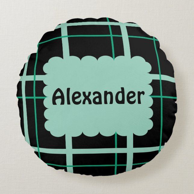 Cool Striped Patroon Rond Kussen (Voorkant)