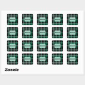 Cool Striped Patroon Vierkante Sticker (Vel)