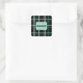 Cool Striped Patroon Vierkante Sticker (Tas)