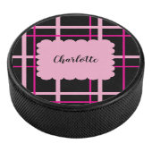 Cool Striped Pattern Hockey Puck (3/4)