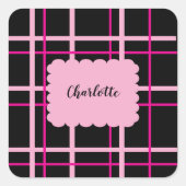 Cool Striped Pattern Vierkante Sticker (Voorkant)