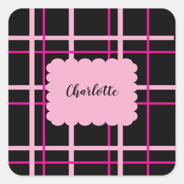 Cool Striped Pattern Vierkante Sticker