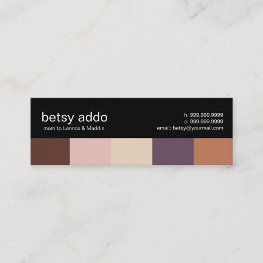 Cool Stripes mama Calling Cards Contactkaartje (Voorkant)