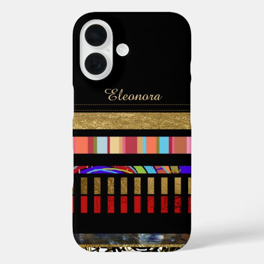 Cool Stripes om toe te voegen Naam Case-Mate iPhone Case (Achterkant)