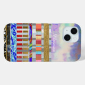 Cool Stripes patroon met naam Case-Mate iPhone Case (Achterkant (horizontaal))