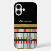 Cool Stripes Zwart Case-Mate iPhone Case (Achterkant)