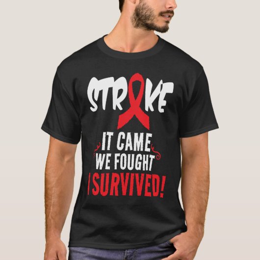 Cool Stroke I Survived Stroke Awareness Stroke Pat T-shirt (Voorkant)