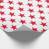 Cool Style Red Stars patroon 4e van juli Cadeaupapier (Hoek)