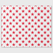 Cool Style Red Stars patroon 4e van juli Cadeaupapier (Vlak)