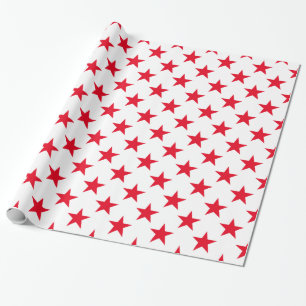 Cool Style Red Stars patroon 4e van juli Cadeaupapier