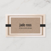 Cool Stylish Geometric Border Kraft Visitekaartje (Voorkant)