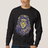 Cool Stylish Hipster Lion Sweatshirt (Voorkant)
