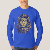 Cool Stylish Hipster Lion T-Shirt (Voorkant)