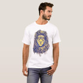 Cool Stylish Hipster Lion T-Shirt (Voorkant volledig)