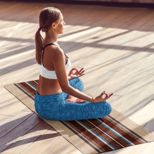 Cool Stylish Modern Hip Trendy Wood Grain Pattern Yogamat
