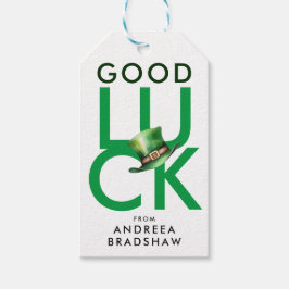 Cool Succes Groen en Wit St. Patrick's Pet Cadeaulabel