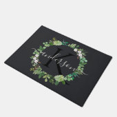 COOL SUCCULENT WREATH FOLIAGE WATERVERF MONOGRAM DEURMAT (Schuin)