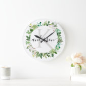 COOL SUCCULENT WREATH FOLIAGE WATERVERF MONOGRAM GROTE KLOK (Huis)