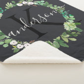 COOL SUCCULENT WREATH FOLIAGE WATERVERF MONOGRAM SHERPA DEKEN (3/4)