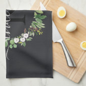 COOL SUCCULENT WREATH FOLIAGE WATERVERF MONOGRAM THEEDOEK (Quarter Fold)