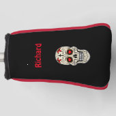 Cool Sugar Skull Human Skeleton Head Golfheadcover (Voorkant)