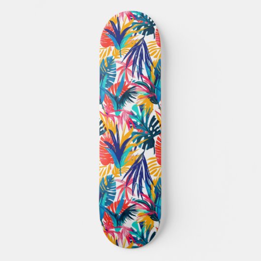 Cool Summer Beach Palm Ontworpen Skateboard (Voorkant)