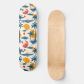 Cool Summer Beach Palm Ontworpen Skateboard (Voorkant)