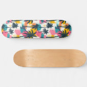 Cool Summer Beach Palm Ontworpen Skateboard (Horizontaal)