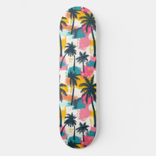 Cool Summer Beach Palm Ontworpen Skateboard