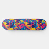 Cool Summer Beach Palm Ontworpen Skateboard (Horizontaal)