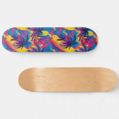 Cool Summer Beach Palm Ontworpen Skateboard (Horizontaal)