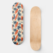 Cool Summer Beach Palm Ontworpen Skateboard (Voorkant)